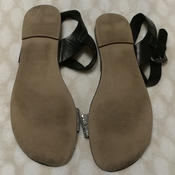 Vera Wang Glitter Strap Sandals - Picture 3 of 4